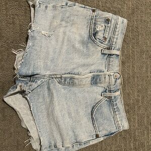 Levi's Distressed Light Blue Denim Shorts